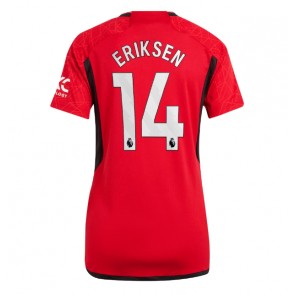 Maillot de foot Manchester United Christian Eriksen #14 Domicile Femmes 2023-24 Manches Courte